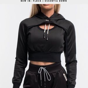 Echt crop hoodie black medium